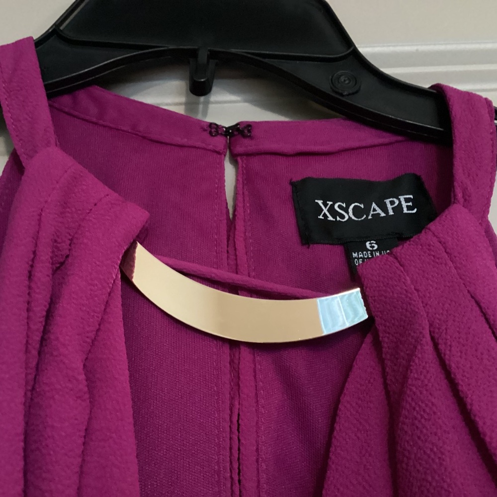 Xscape Evenings Ruffle Detail Crepe High-Low Gown, size 6 - Picture 13 of 13
